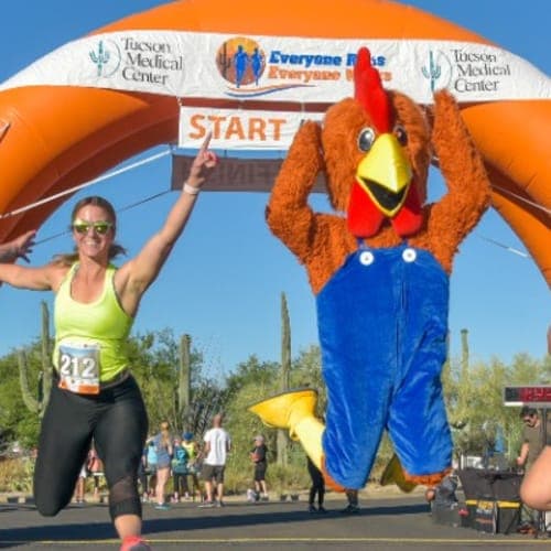 Run With The Roosters 4-miler At Sabino Canyon.